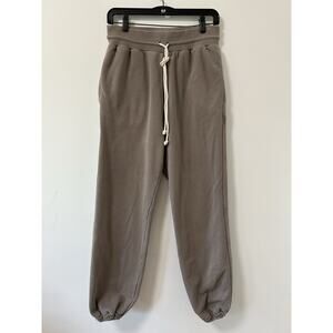 john elliott‎ sweatpants gray taupe jogger men's size small raw edge drawstring